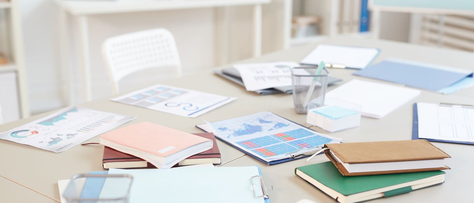 A quiet office desk, representing a place to reach out and connect