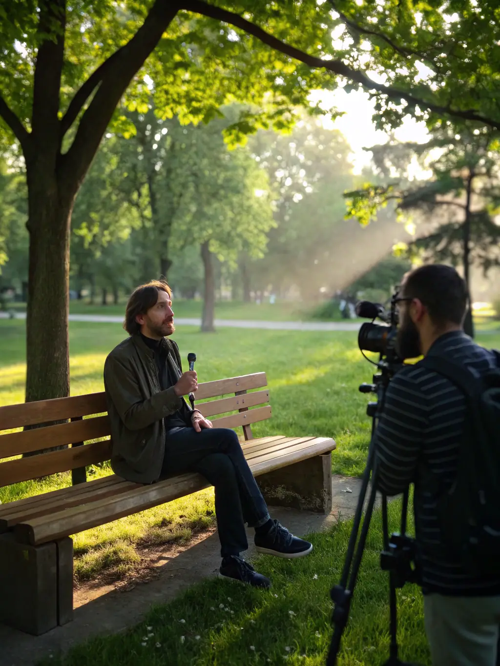 A researcher conducting a field interview in a rural community, illustrating Solidarity Unity's social research and field studies.